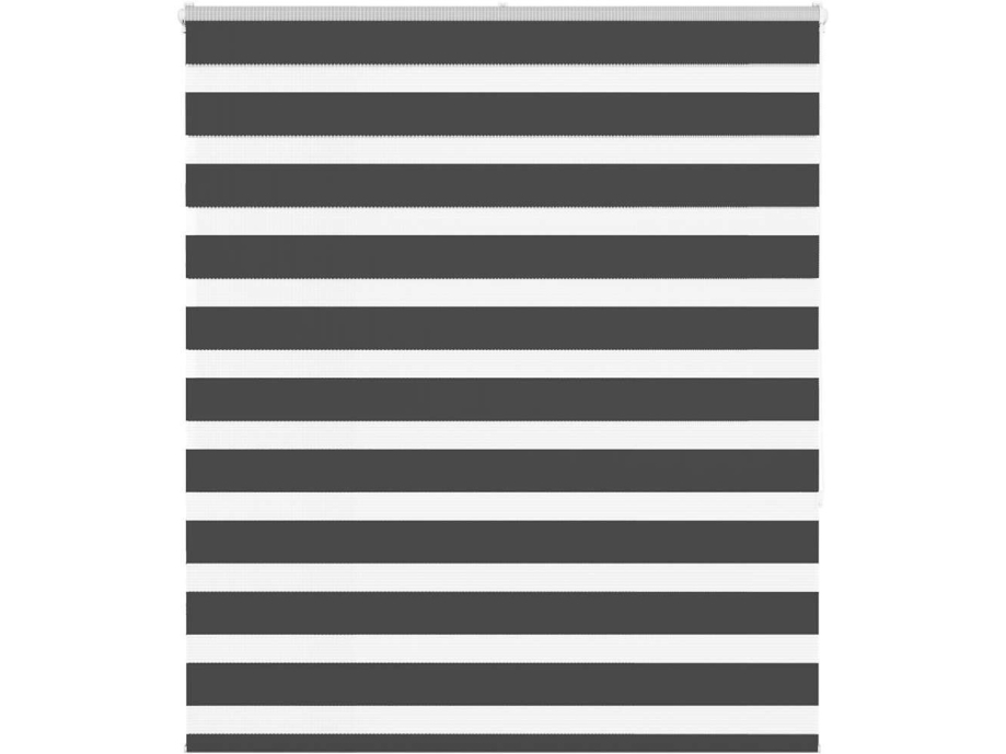 Rullaverho zebra, musta, kankaan leveys 130.9cm, polyesteri