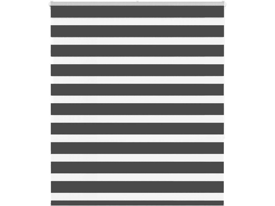 Rullaverho zebra, musta, kankaan leveys 125.9cm, polyesteri