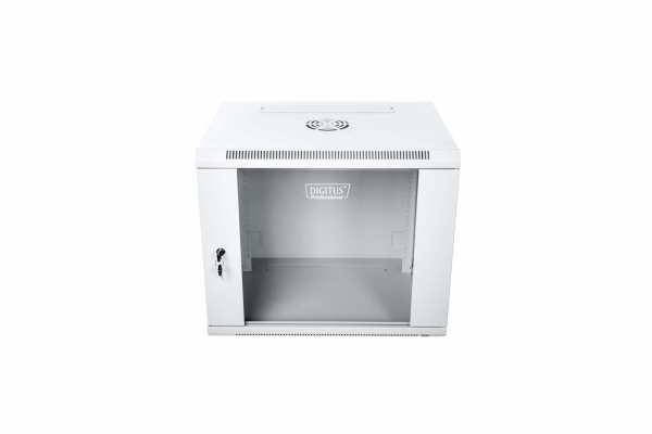 Digitus Dn-W19 09U/450, Vægmonteret Stativ, 9U, 60 Kg, Nøglelås, Lys Grå