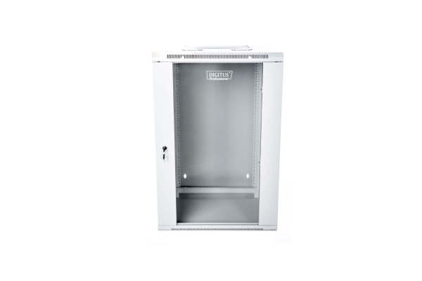 Digitus Dn-Wd19 15U/600, Vægmonteret Stativ, 15U, 60 Kg, Nøglelås, Lys Grå