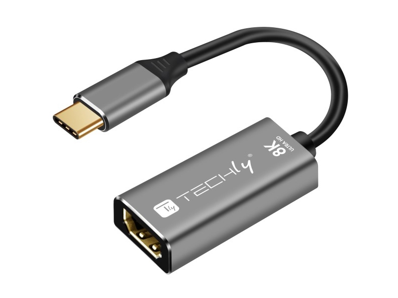 Techly Iadap-Usbc-Hdmi8, 3.2 Gen 1 (3.1 Gen 1), Usb Type-C, Hdmi Udgang, 7680 X 4320 Pixel