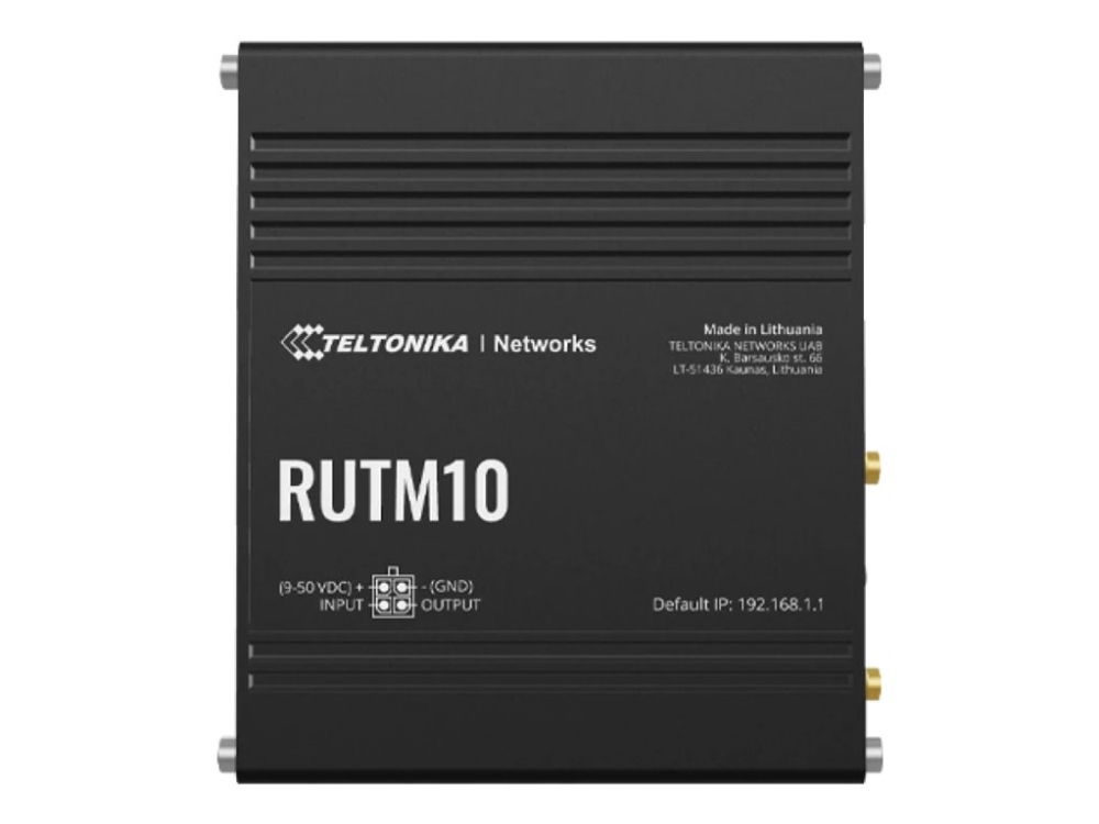 Teltonika Rutm10, Wi-Fi 5 (802.11Ac), Dual-Band (2,4 Ghz/5 Ghz), Ethernet/Lan, Schwarz, Industrieller Router