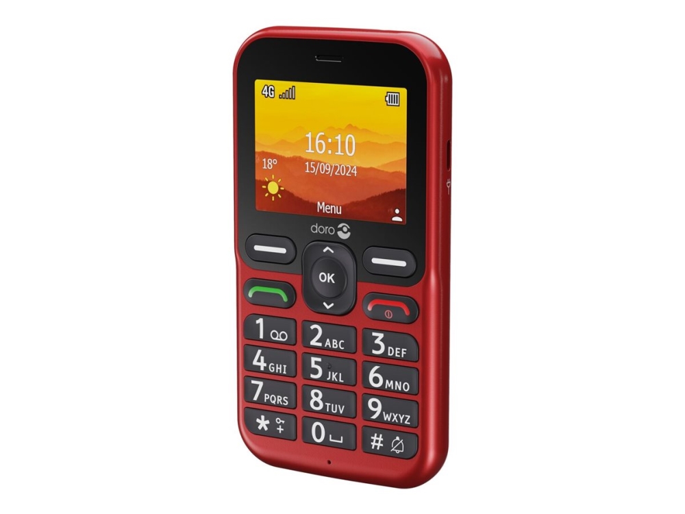 Doro Leva L10, Menü, Single Sim, 6,1 Cm (2,4 Zoll), 2 Mp, 1150 Mah, Rot