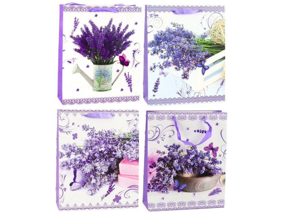 Gavepose Af Lavendelpapir 32 X 26 X 12 Cm