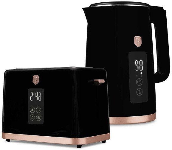 Vattenkokare 1,7 L + digital brödrost Berlinger Haus BH-9540 Black Rose | Köksapparater - Köksmaskiner | GameStuff