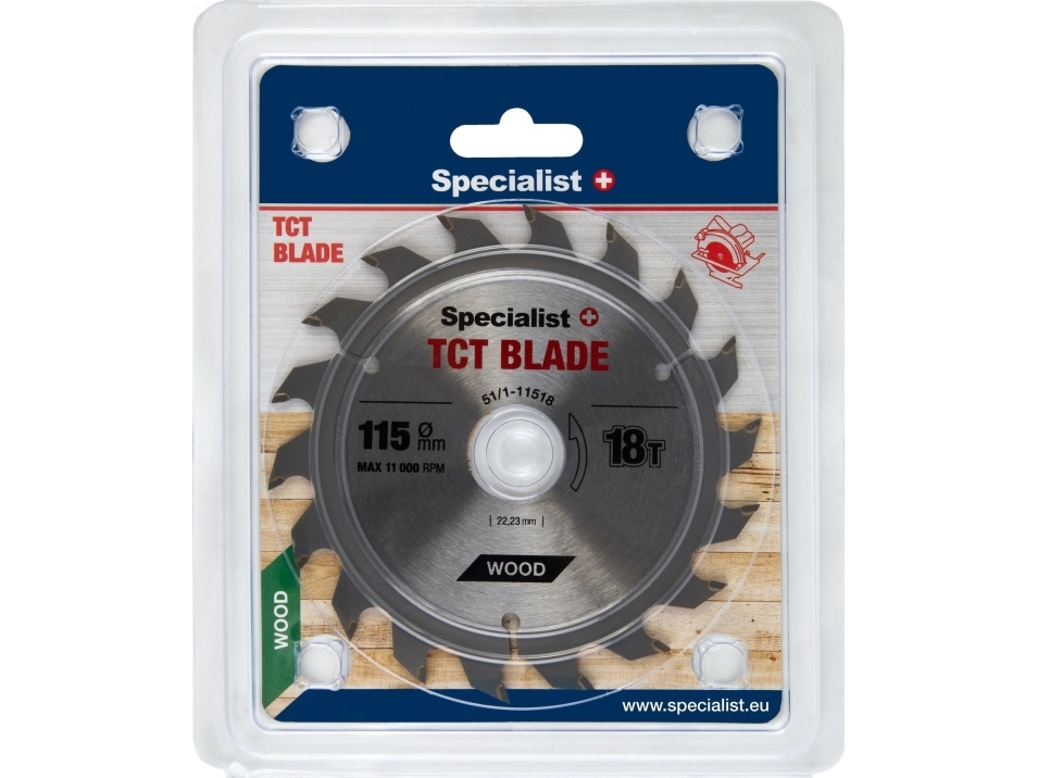 Specialist+ Tct Blade, 115X18tx22 Mm