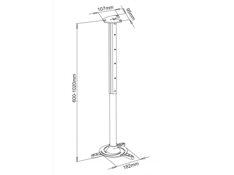 Sbox Technology Sbox Loftbeslag Til Projektor Max336mm 15Kg Pm-102Xl