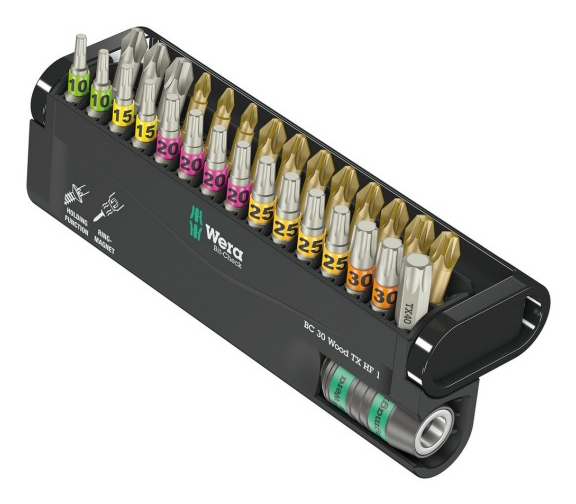 Wera 05057436001, 29 styck, Phillips, Pozidriv, Torx Plus, 1/4, PH 2, PH 3, PZ 1, PZ 2, PZ 3, TX10, TX15, TX20, TX25, TX30, TX40 | Verktyg & Verkstad - Skruvmejsel - Skruvmejselset | GameStuff