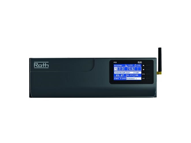 Roth Touchline Project kontrolenh 8 til gulvvarmeregulering.. 8 kanaler med 4 termomotorer 230v, i alt 32 termomotorer. IKKE WiFi