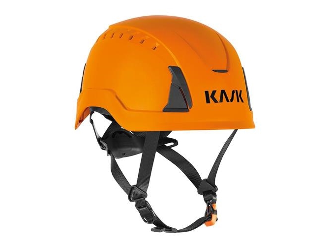 Skyddshjälm Primero med hakrem orange | Kläder & Säkerhet - Säkerhetsutrustning - Säkerhetshjälm | GameStuff