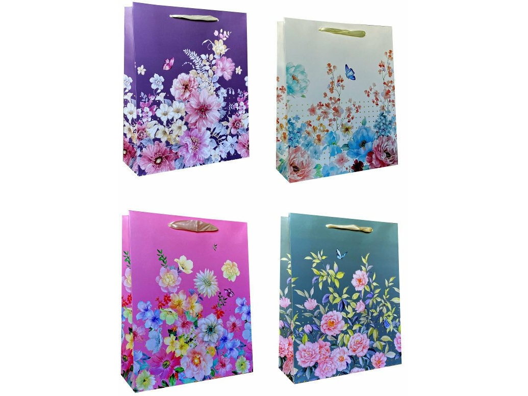 Ju-Piter Dekorative Geschenktüte Blumen 30X39x12cm Jp529a P12 Mix Preis Pro 1 Stück
