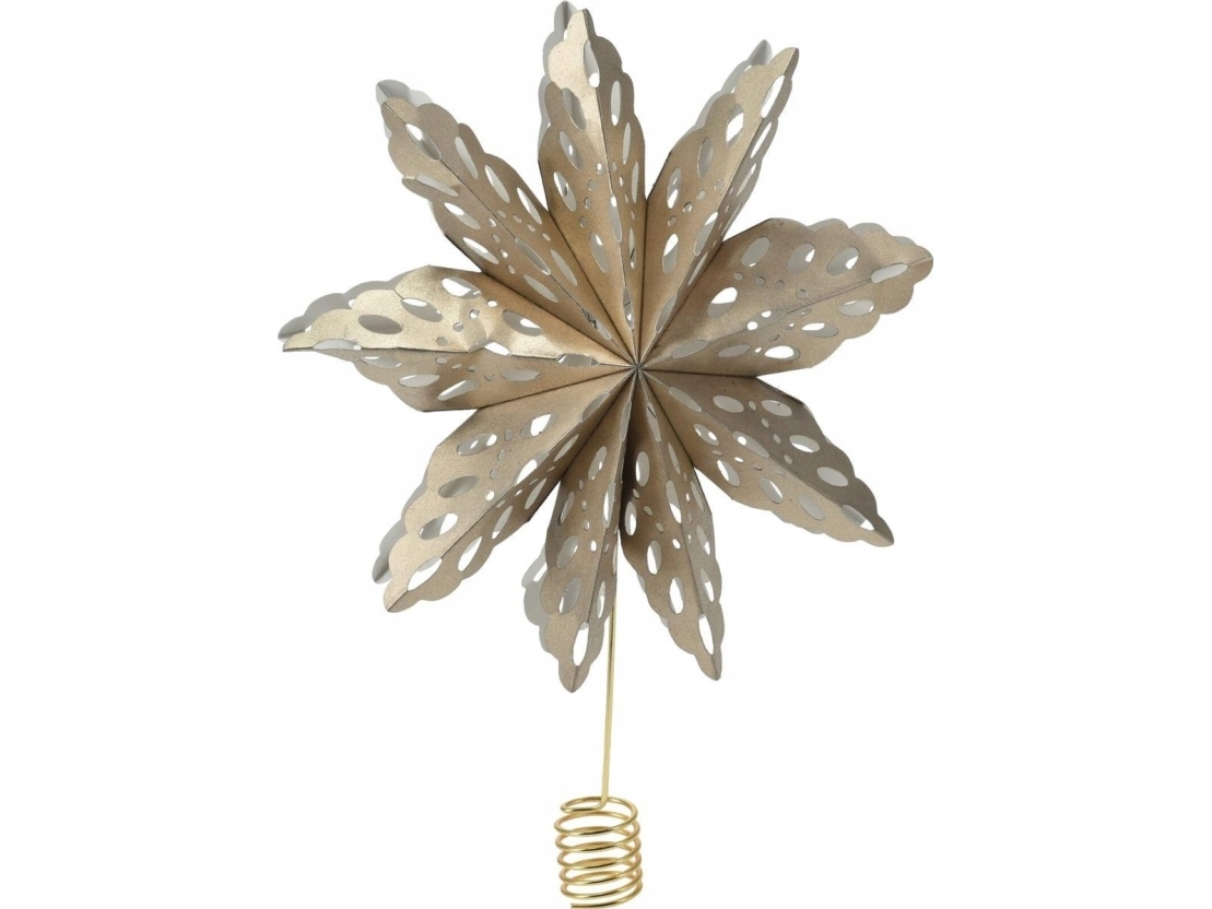 Joulukoriste Joulukuusi ylätähti 30cm PAPERI KULTAA