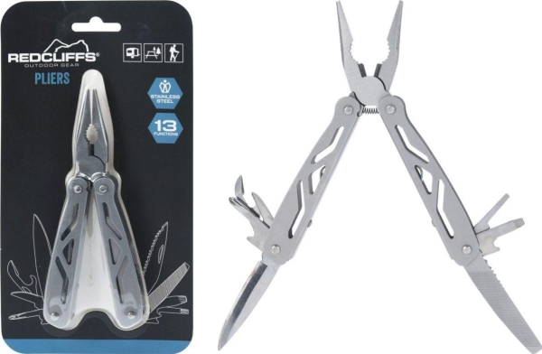 Redcliffs survival-sæt til turisme tang 13-i-1 sølv
