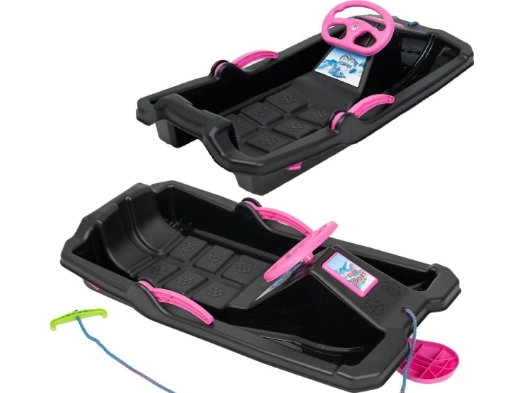 PLASTIC SLEEVES WITH BRAKE AND DIRECTOR ADAŚ 84x43x25CM sort med pink