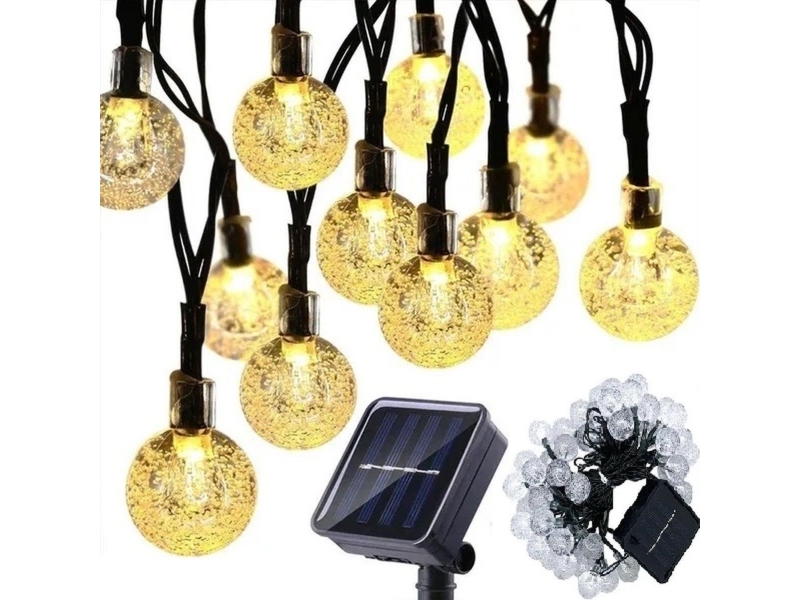 Saska Garden solcellelampe haveguirlande solcellekæde 6 m 40 LED
