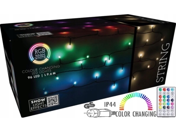 Juletræslys Coen Bakker Juletræslys lyskæde 96 led rgbw med fjernbetjening