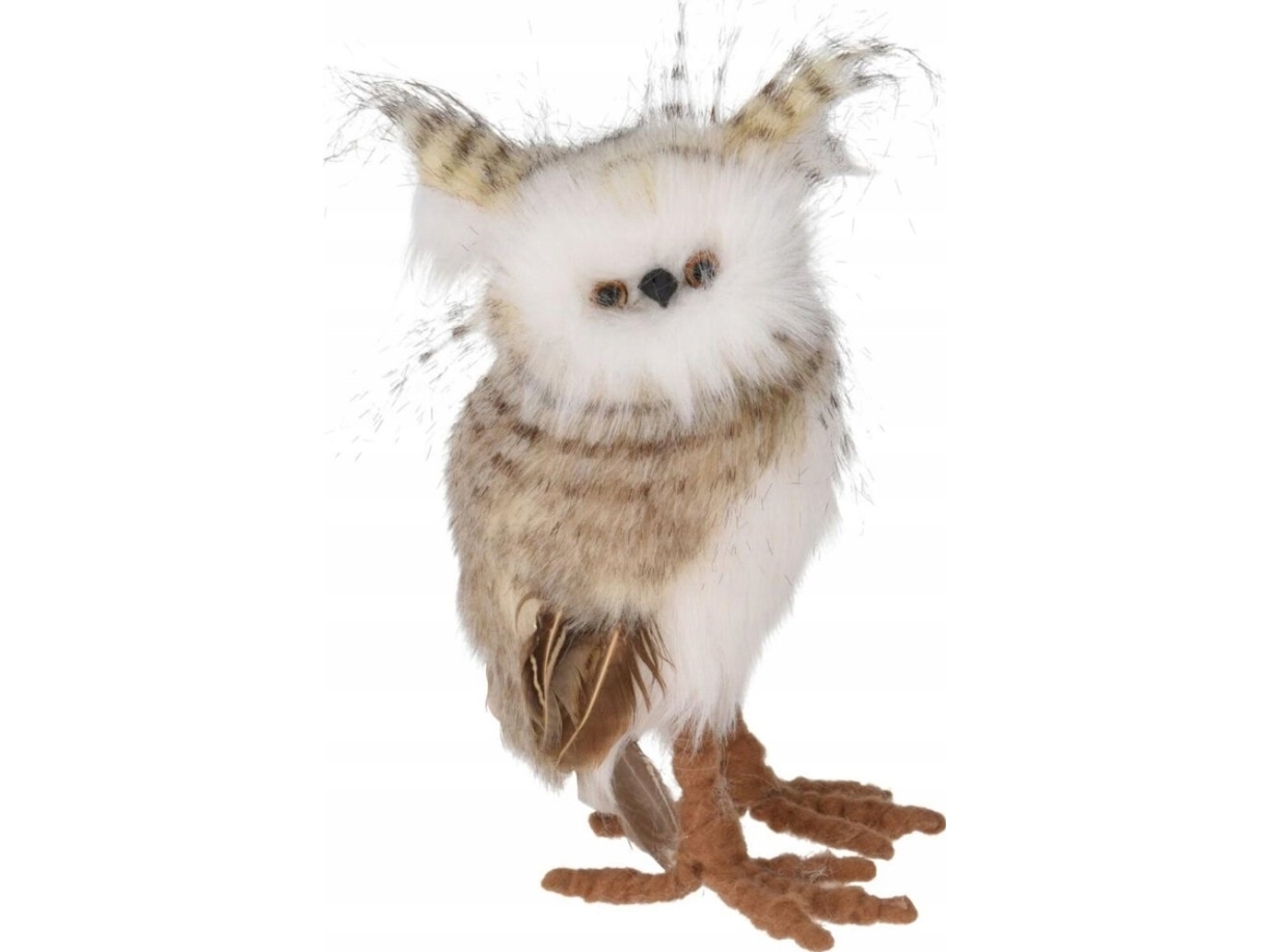 Juldekoration Dekorativ prydnad säsongsbetonad stående uggla utan öron brun 17cm | N - A | GameStuff