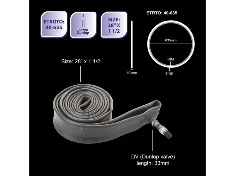 Bicycle Gear Dętka rowerowa 28x1 1/2 DV! | Cykling - Hjul, däck och slangar - Hjul | GameStuff