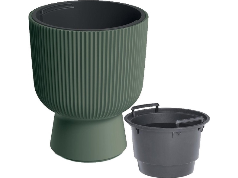 Prosperplast gėlių vazonas su stovu, 30 cm, žalias