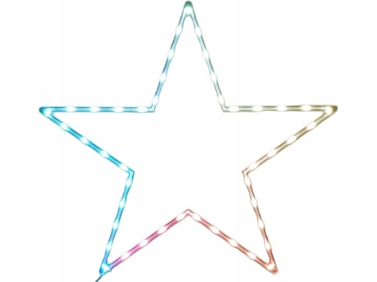 Juldekoration HÄNGANDE ADVENT STAR DECORATION LAMP 45LED RGB | Julen - För julgranen - Julgransbelysning | GameStuff