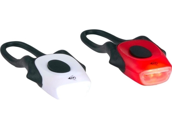 SÆT SILIKONE-LED-CYKELLYGTER FOR OG BAG DUNLOP PRO