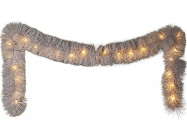 Springos dekorativ guirlande til jul 270 cm, 26 LED, hvid