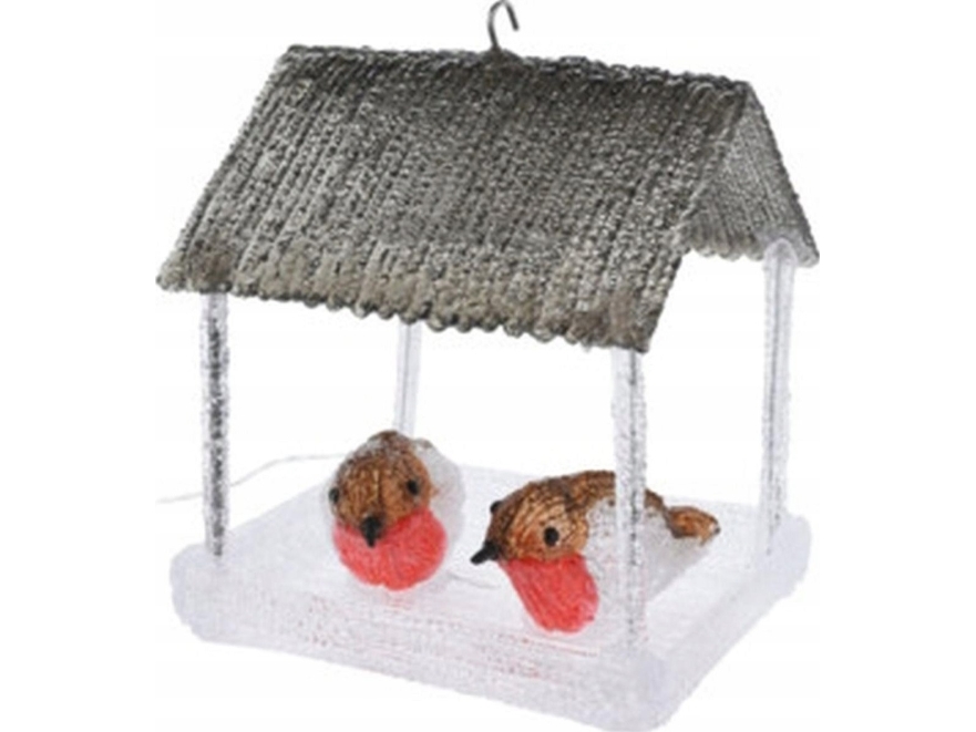 Juledekoration BIRD HOUSE LED DECORATION 185X165X230MM GREY