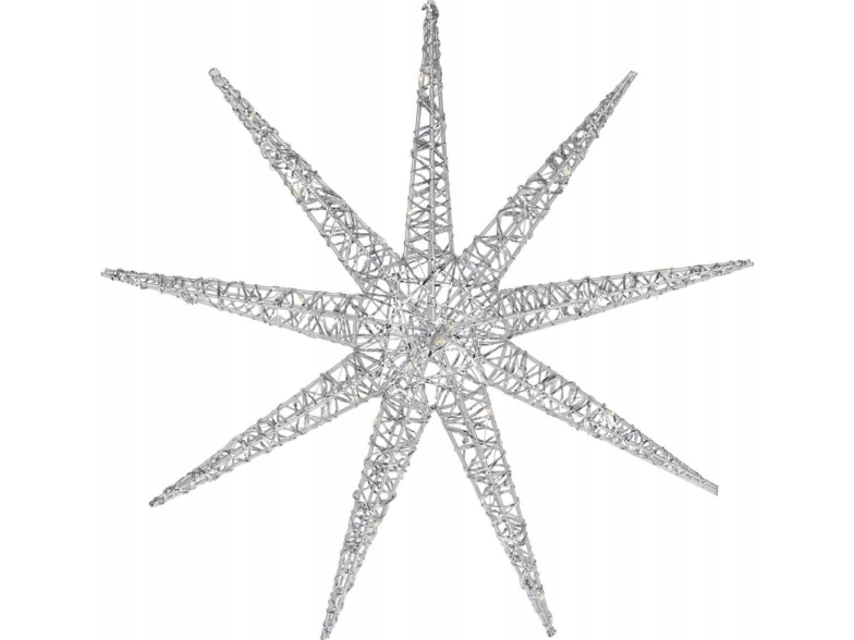 Juldekoration dekorativ snöflinga hängande 50led silver | Julen - För julgranen - Julgransdekorationer | GameStuff