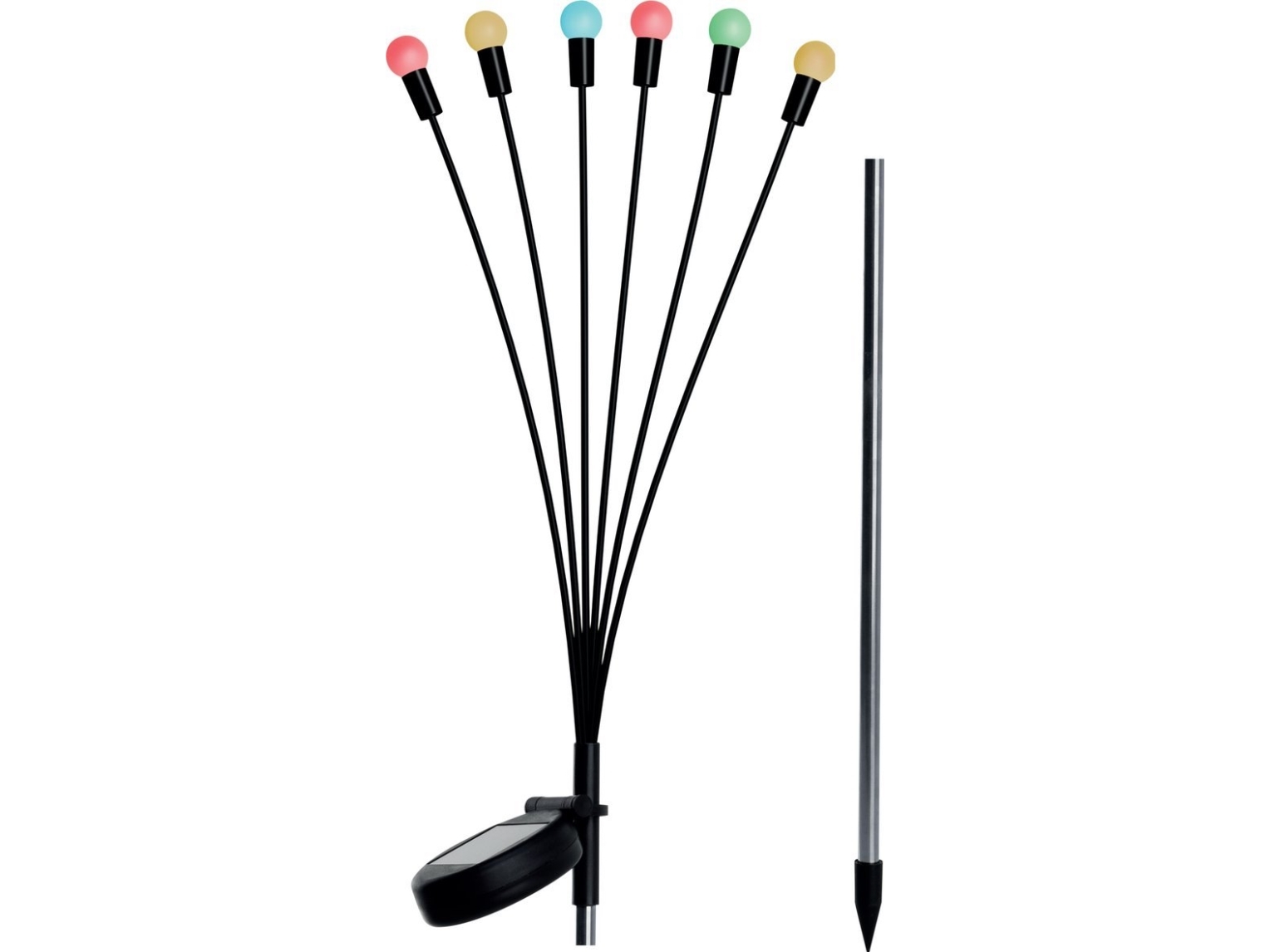 Saska Garden Solcellelampe Dansende I Vinden Kugler Farvede 6 Led 72 Cm