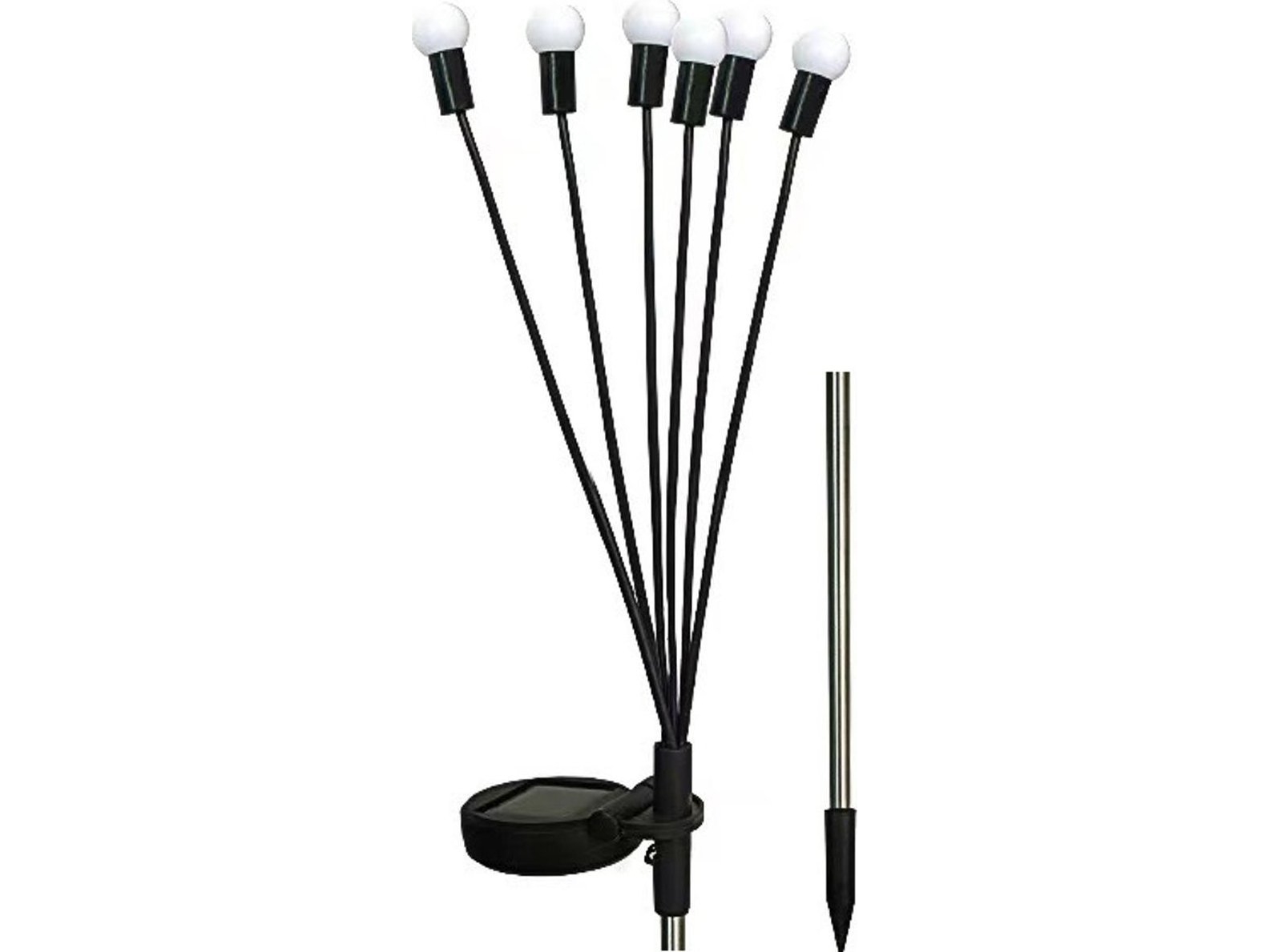 Saska Garden SOLAR LAMP DANCING IN THE AIR WHITE BALLS 6 LED 72CM