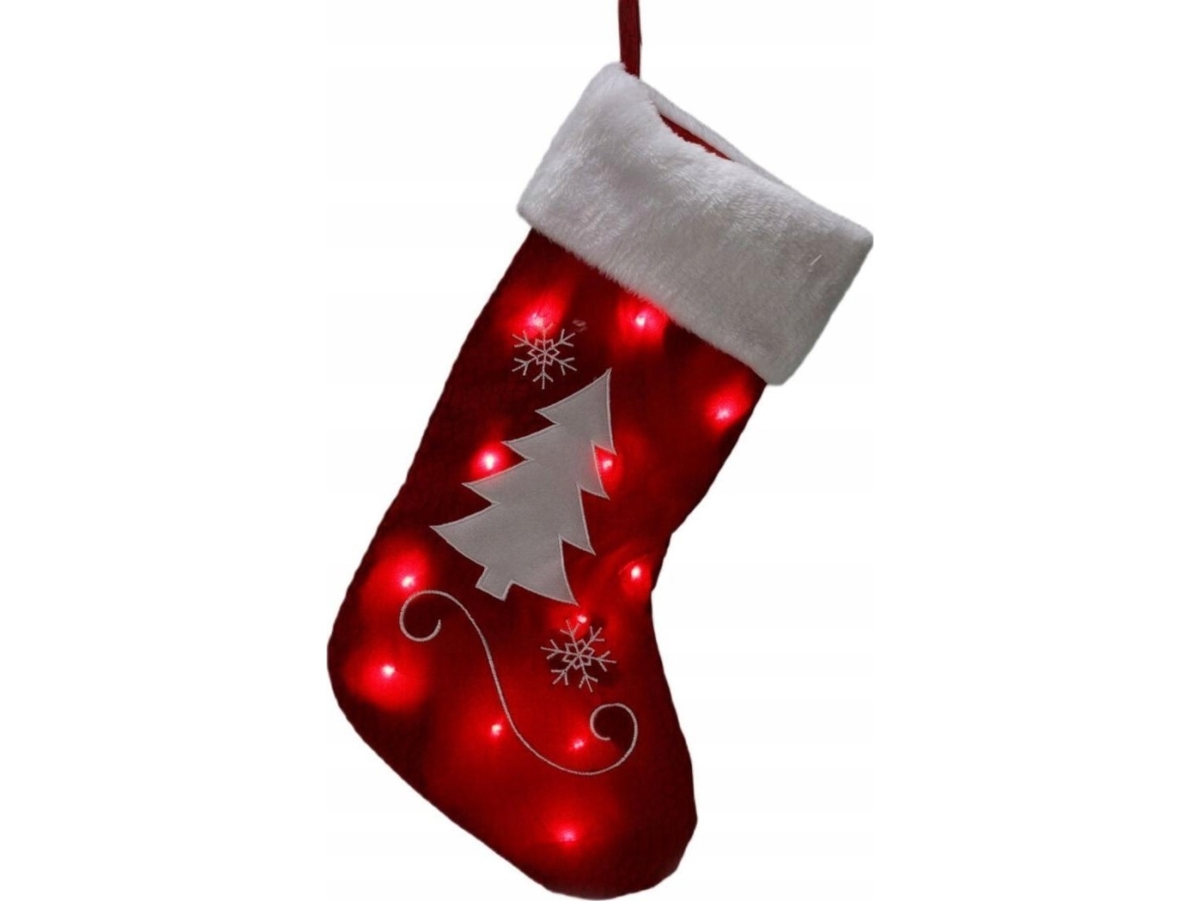 Julepynt Cup&You Skarpeta til gaver, stor 41 cm, 12 LED - juletræ