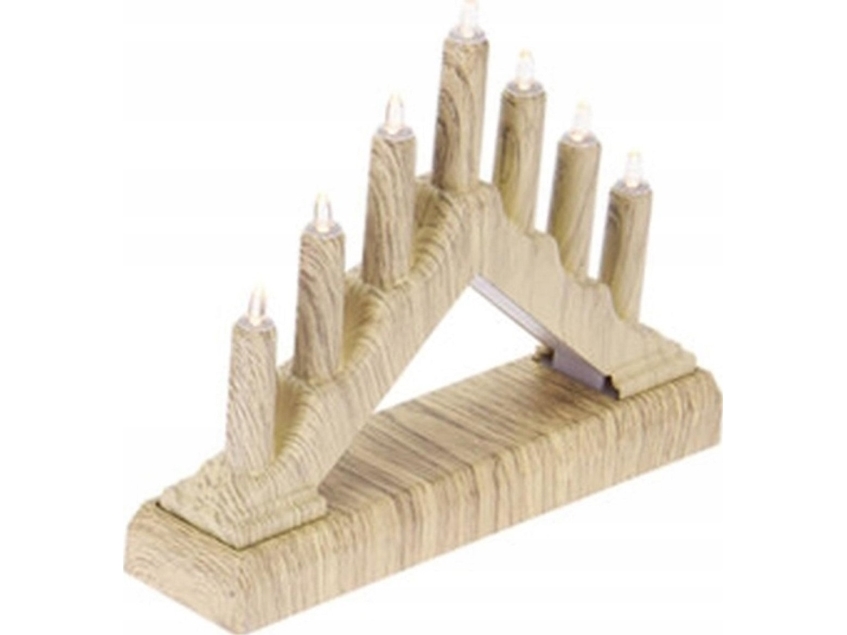 Julsmyckning Swiecznik adventsljusstake 15,5x3,2x13,5 cm 7 LED batteridriven tall | Julen - Konstgjord belysning - Kalender och adventsljus | GameStuff