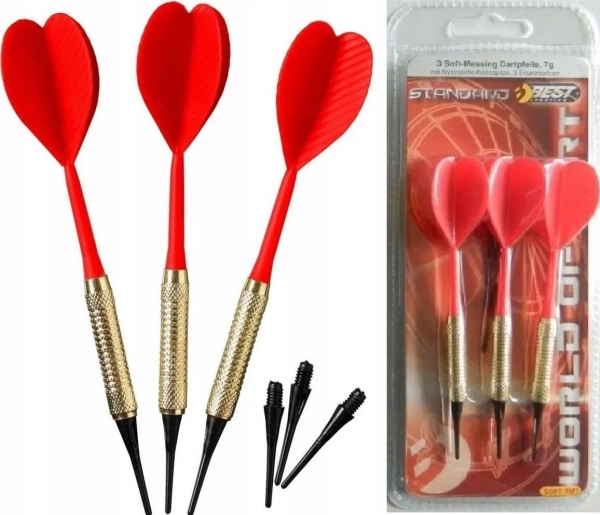 Best Sporting Kunststoff Darts 3 Stück Best Sporting - Rot