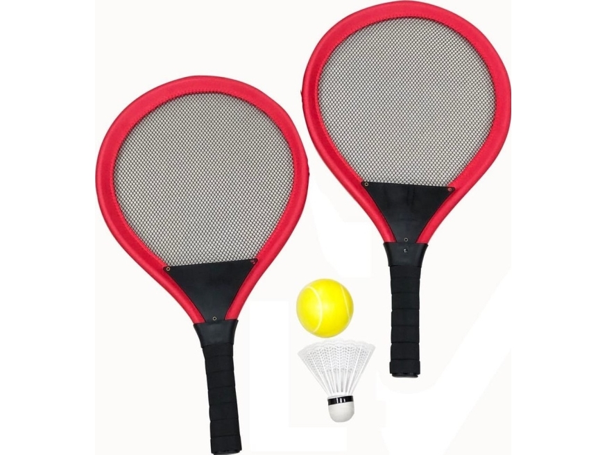 Sæt Med 2 Ketsjere Fjerbold Badminton Tennisbold Enero Toys
