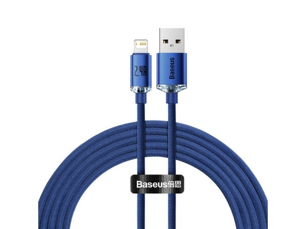 Baseus Crystal Shine Lightning-Kabel 2 M Blau