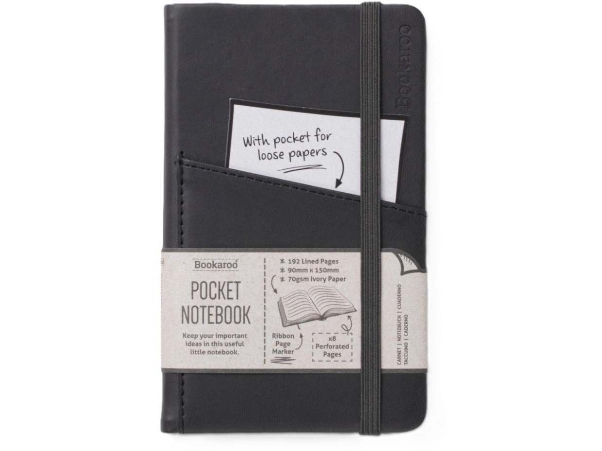 Bookaroo Journal Pocket A6 Notizbuch - Schwarz