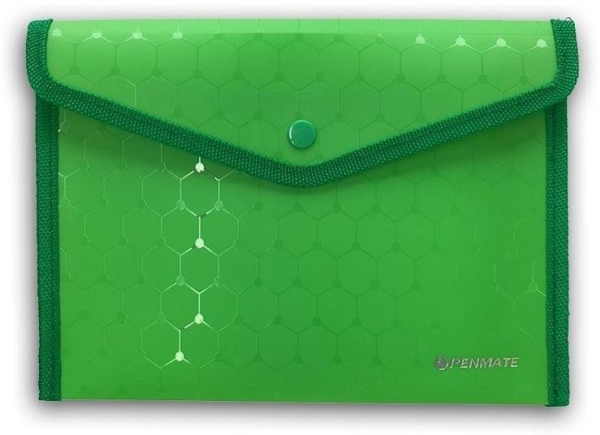 A5-lomme med tryklås LUX grøn