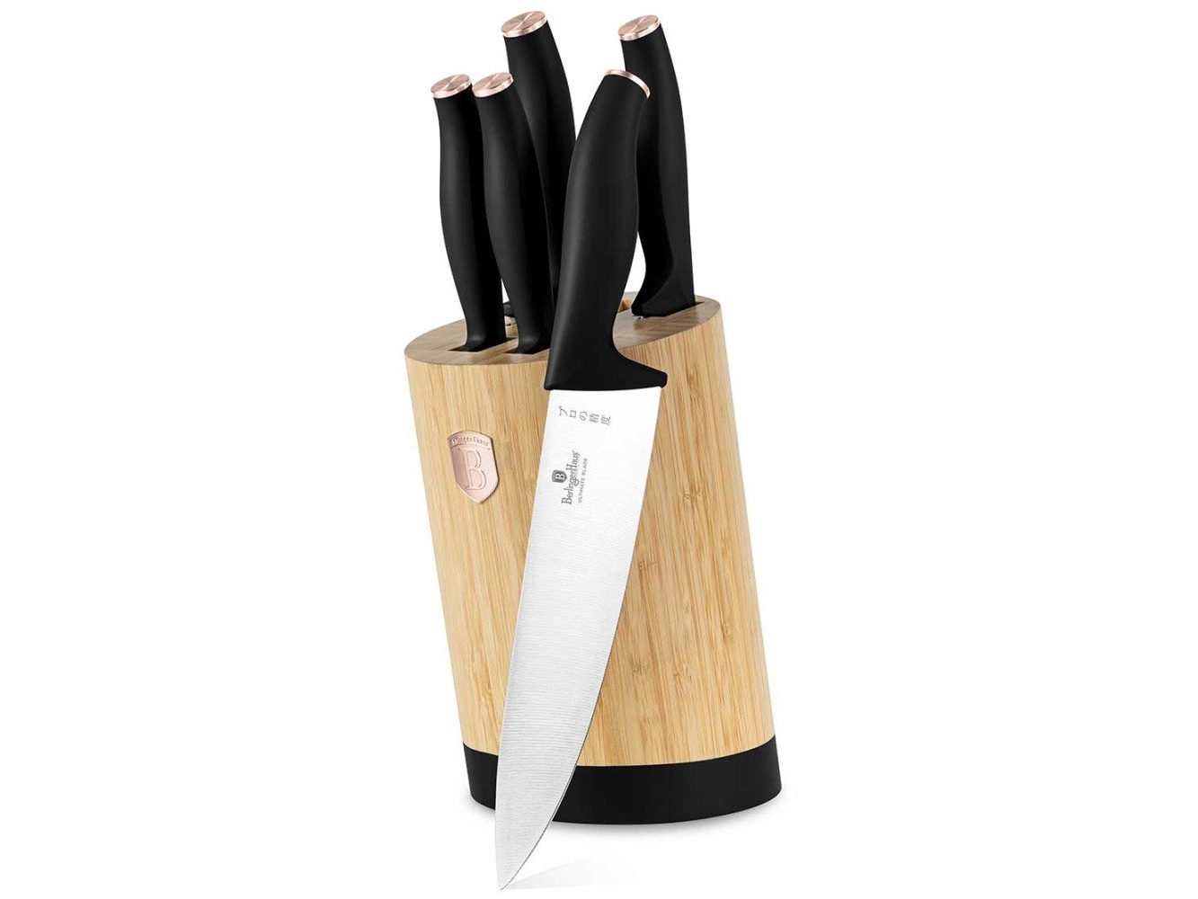 Berlinger Haus knivsæt Bh-2752 Black Rose i bambusblok