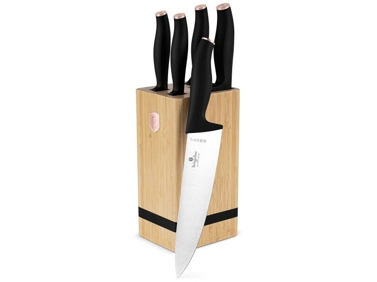 Berlinger Haus knivsæt BH-2970 Black Rose med bambusblok