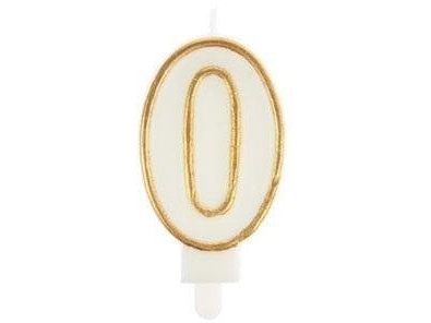 Stearinljus 0 guld | Skola & Hobby - Festdekorera - Tårtljus | GameStuff