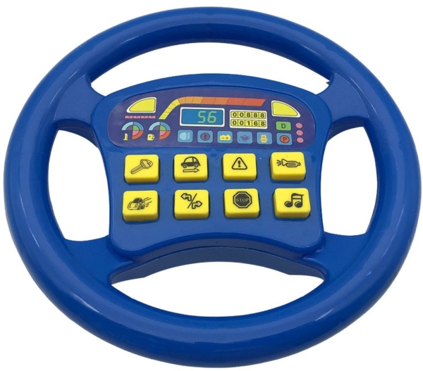 Interaktive Auto-Lenkrad Sounds Blau