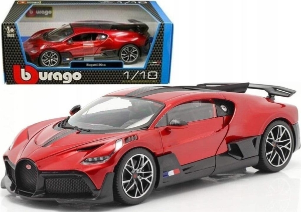 Bbu 1:18 Bugatti Divo Metallic Rød 11045