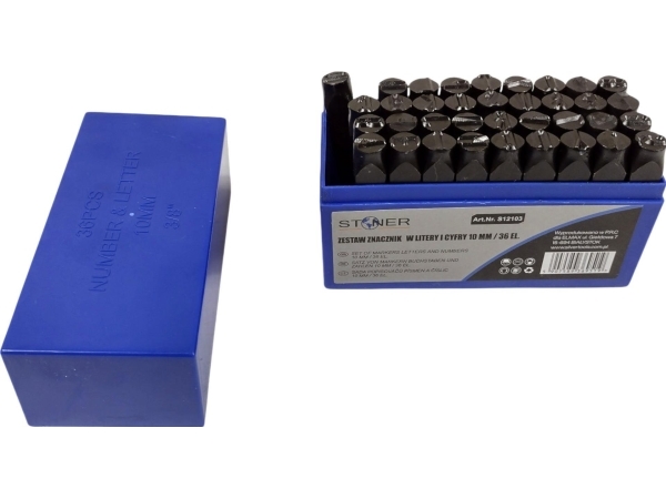 NUMERATOR SET 36 pieces 10mm SILVER