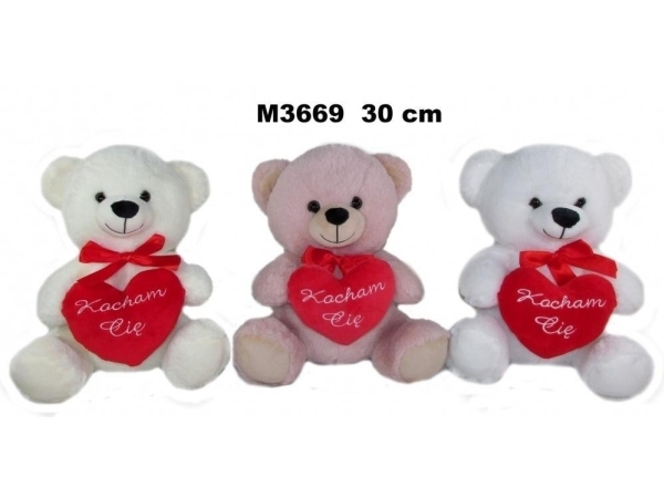 Teddybär 3Farbig "Ich Liebe Dich" 30Cm 162045 Mix Preis Per 1 Stück