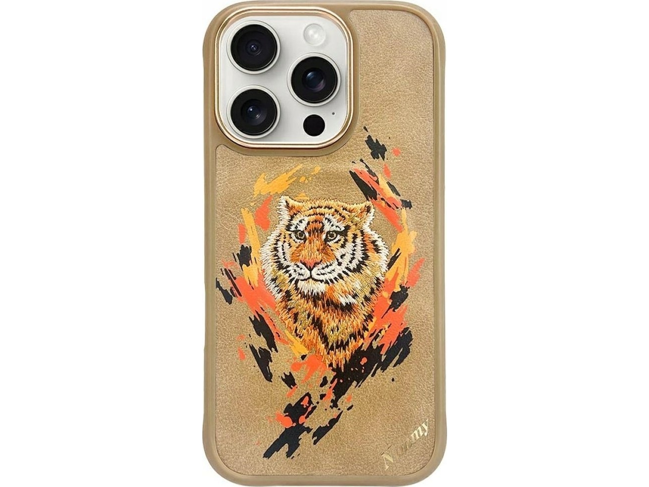 Nimmy Tiger Tasche Für Iphone 16 Pro Max Hellbraun