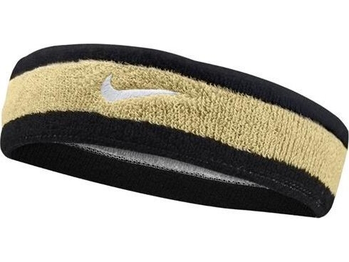 Nike Swoosh-pandebånd i sort og guld N0001544055OS