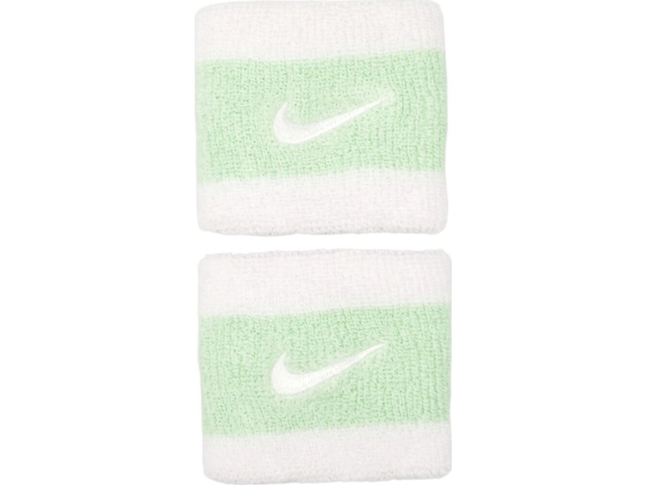 Nike Frottees Für Das Handgelenk Mit Swoosh, 2Er Weiß-Grün N0001565117os