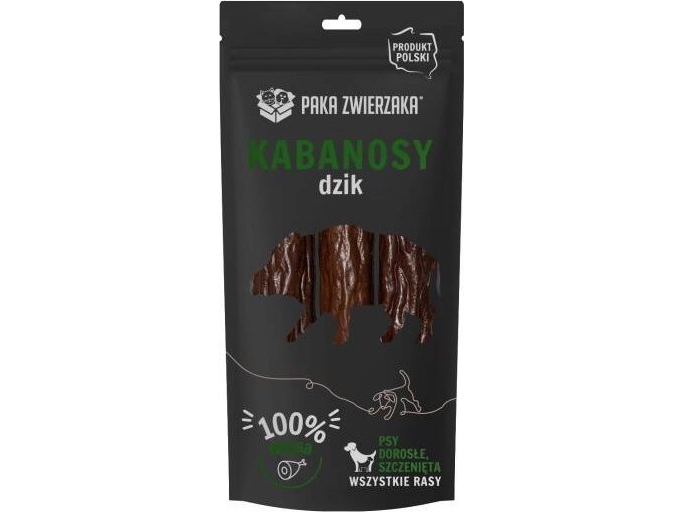 Paka Zwierzaka Paka Zwierzaka- Wildschwein Cabanosy 3 Stück (80G)