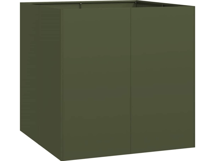 Olivengrön planteringskruka 80x80x80 cm i stål | Baby & barn - Dekoration - Burkar och krukor | GameStuff