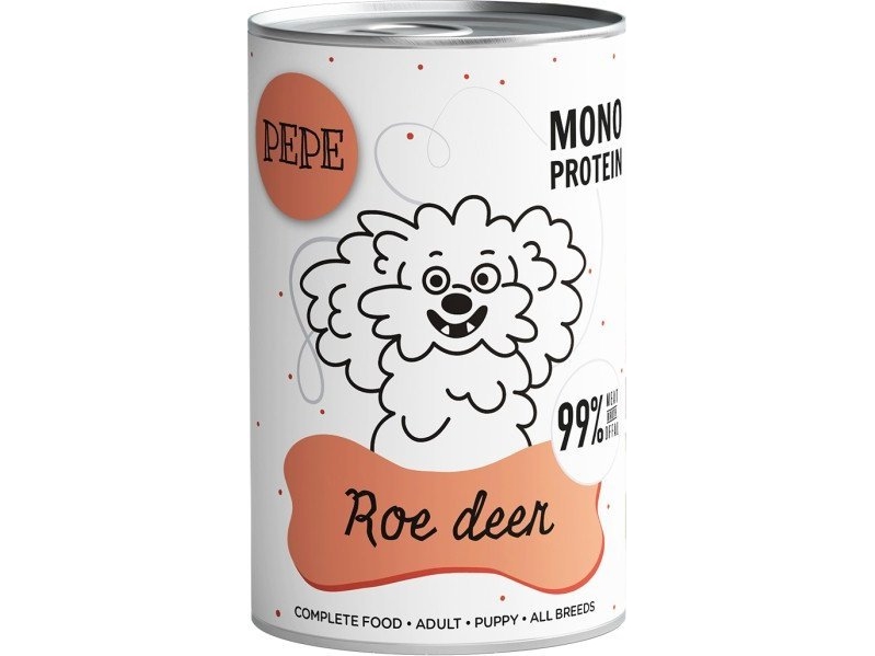 Husdjurskasse PEPE Roe Deer (rådjur) våtfoder 400 g | Sällskapsdjur - Hund - - Blöt hundmat | GameStuff